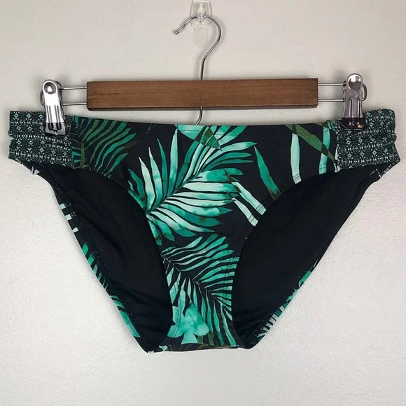 Jantzen Leafy Tropical Palm Tab-Side Bikini Bottom - Picture 7 of 10